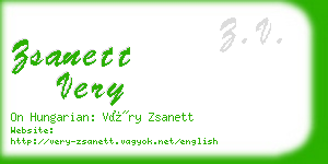 zsanett very business card